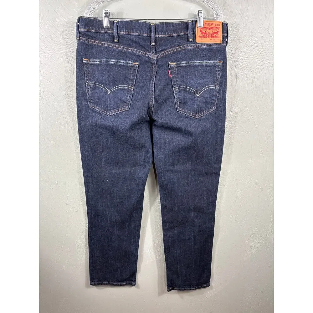 Levi's Strauss 541 Pants Denim Jeans Men's Size 38x32‎ Blue Dark Wash Mid Rise